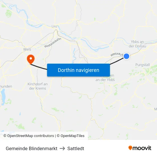 Gemeinde Blindenmarkt to Sattledt map