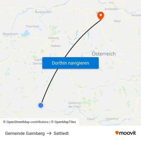 Gemeinde Gaimberg to Sattledt map
