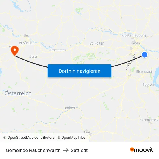 Gemeinde Rauchenwarth to Sattledt map