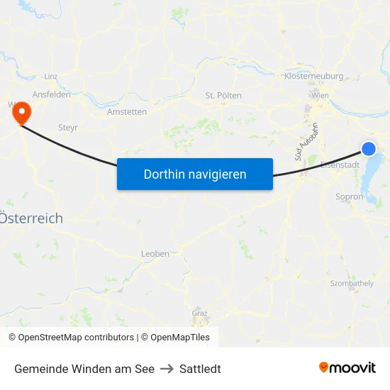 Gemeinde Winden am See to Sattledt map