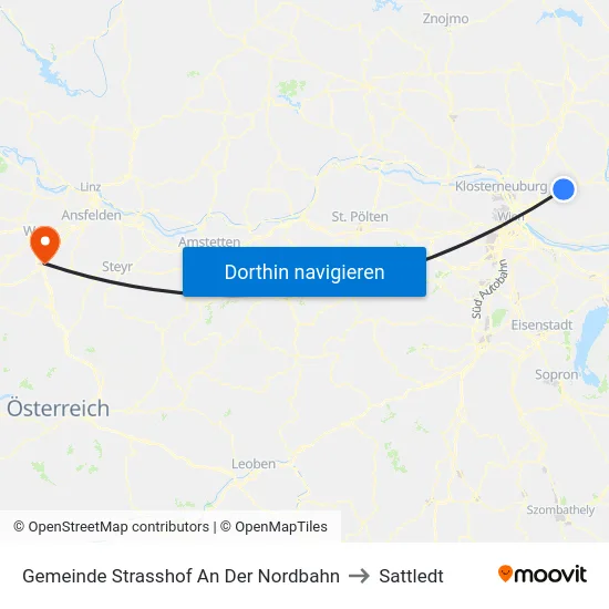 Gemeinde Strasshof An Der Nordbahn to Sattledt map
