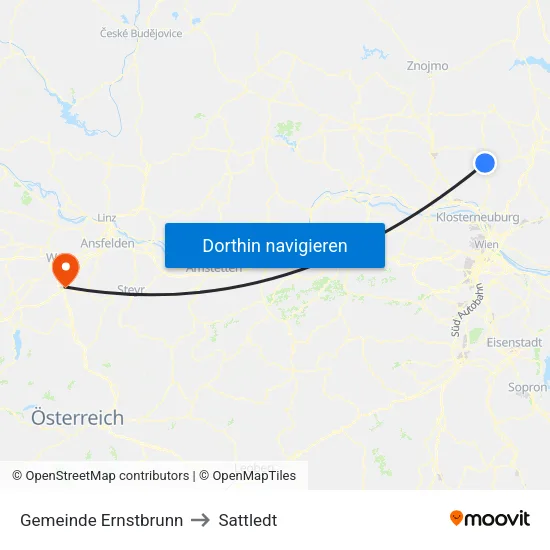 Gemeinde Ernstbrunn to Sattledt map