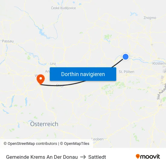 Gemeinde Krems An Der Donau to Sattledt map
