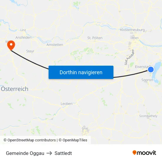 Gemeinde Oggau to Sattledt map