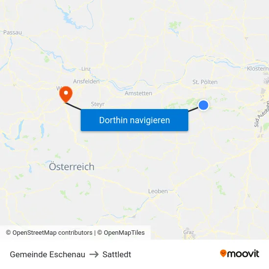 Gemeinde Eschenau to Sattledt map