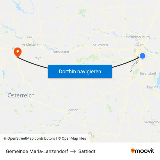 Gemeinde Maria-Lanzendorf to Sattledt map