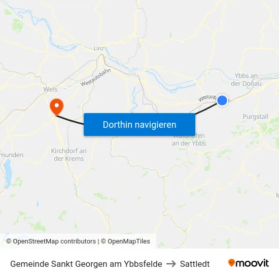 Gemeinde Sankt Georgen am Ybbsfelde to Sattledt map
