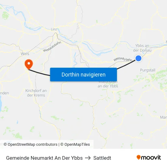 Gemeinde Neumarkt An Der Ybbs to Sattledt map