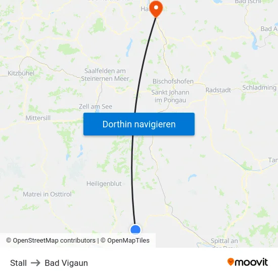 Stall to Bad Vigaun map