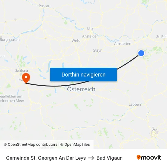 Gemeinde St. Georgen An Der Leys to Bad Vigaun map