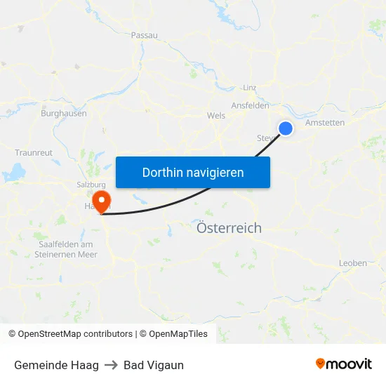 Gemeinde Haag to Bad Vigaun map