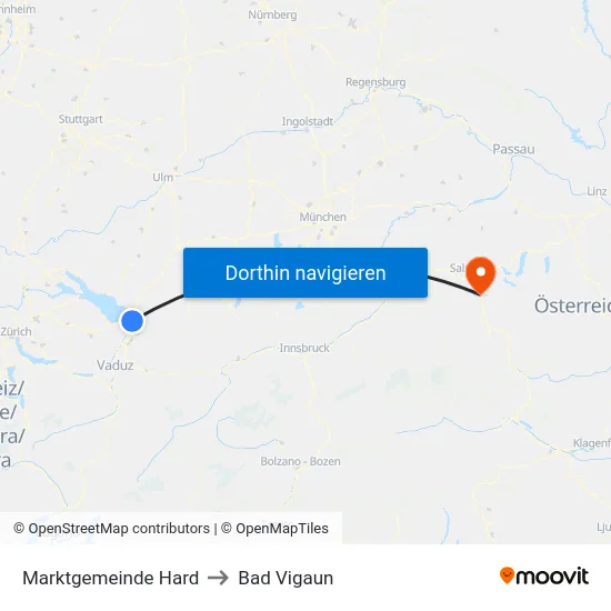 Marktgemeinde Hard to Bad Vigaun map