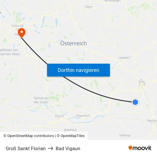 Groß Sankt Florian to Bad Vigaun map
