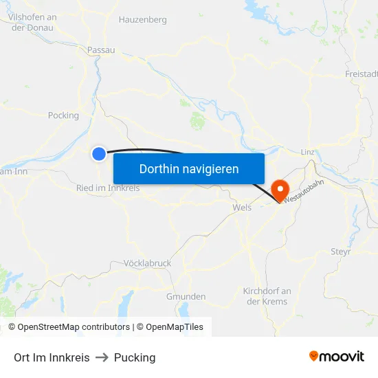 Ort Im Innkreis to Pucking map