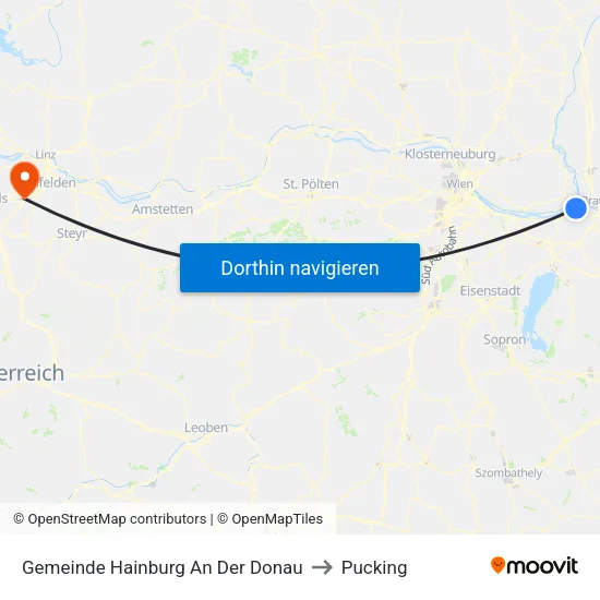 Gemeinde Hainburg An Der Donau to Pucking map