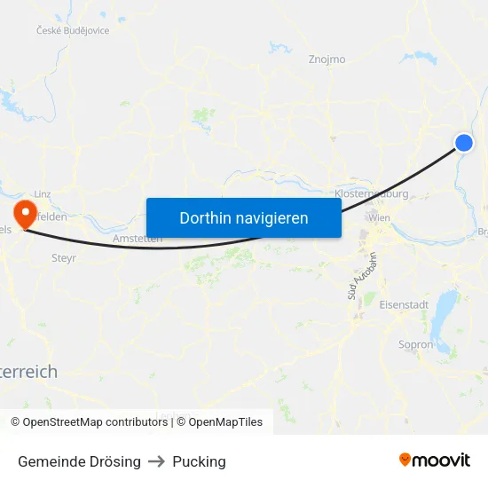 Gemeinde Drösing to Pucking map