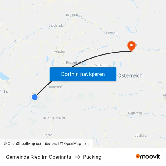 Gemeinde Ried Im Oberinntal to Pucking map