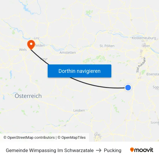 Gemeinde Wimpassing Im Schwarzatale to Pucking map
