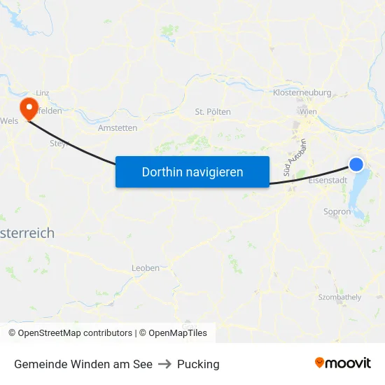 Gemeinde Winden am See to Pucking map