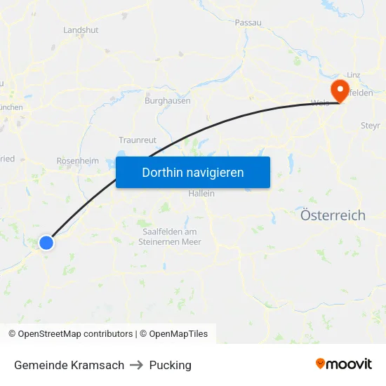 Gemeinde Kramsach to Pucking map