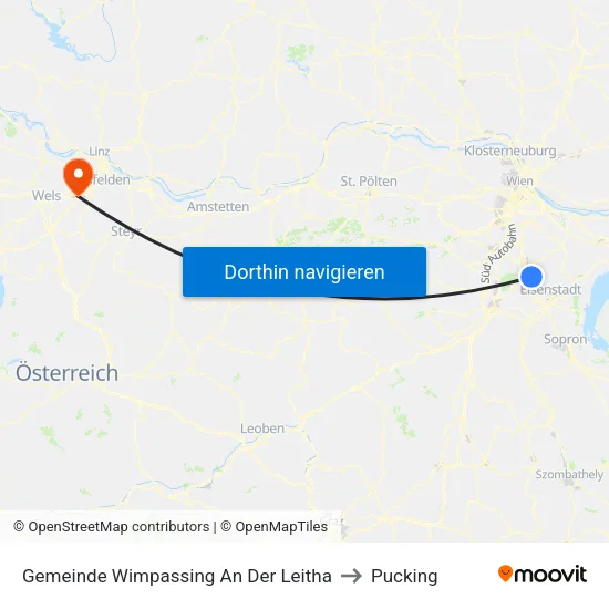Gemeinde Wimpassing An Der Leitha to Pucking map