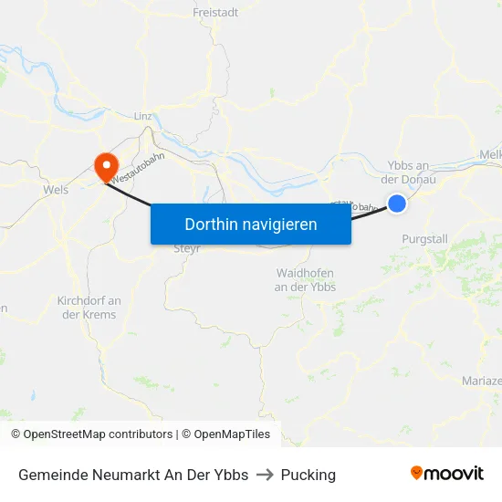 Gemeinde Neumarkt An Der Ybbs to Pucking map