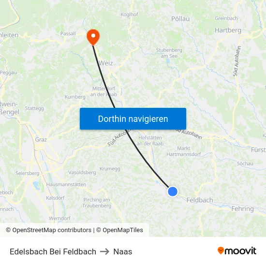 Edelsbach Bei Feldbach to Naas map