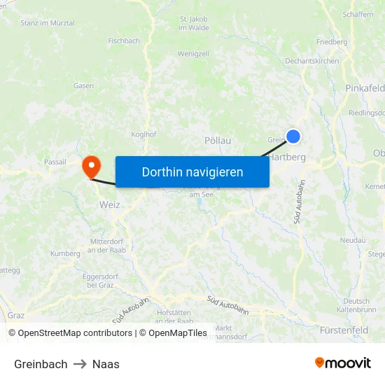 Greinbach to Naas map