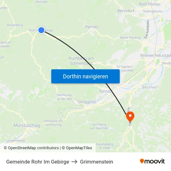 Gemeinde Rohr Im Gebirge to Grimmenstein map