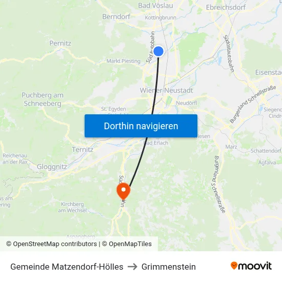 Gemeinde Matzendorf-Hölles to Grimmenstein map