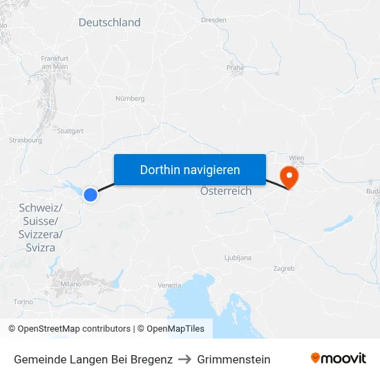 Gemeinde Langen Bei Bregenz to Grimmenstein map