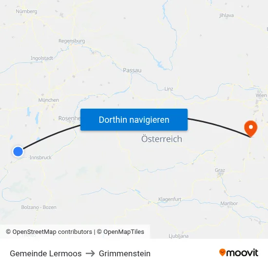 Gemeinde Lermoos to Grimmenstein map