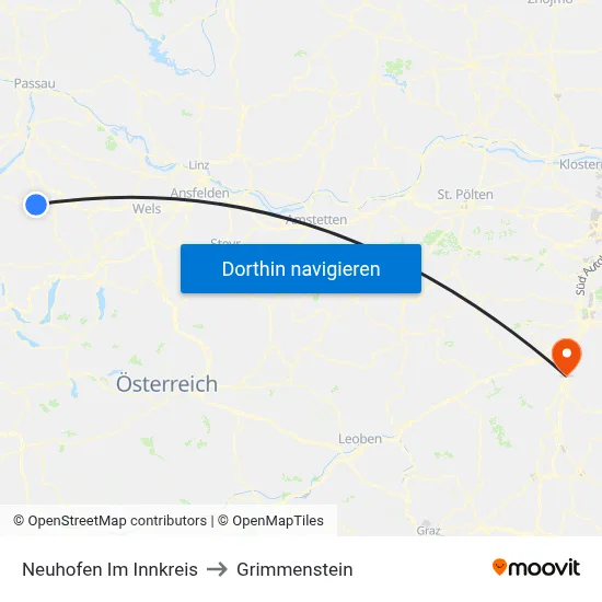 Neuhofen Im Innkreis to Grimmenstein map
