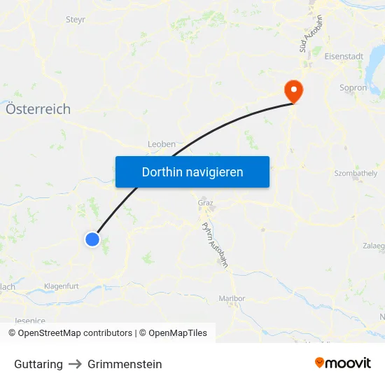 Guttaring to Grimmenstein map