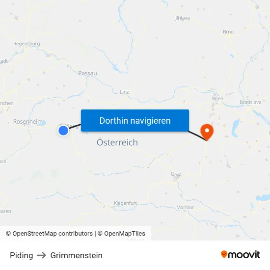 Piding to Grimmenstein map