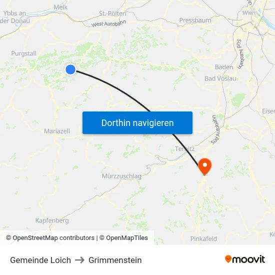Gemeinde Loich to Grimmenstein map