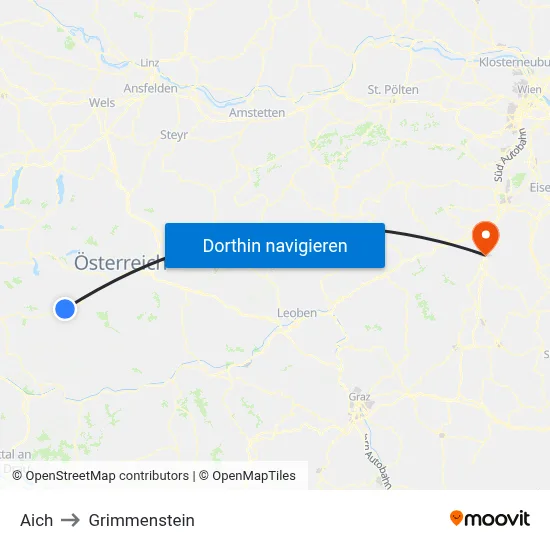 Aich to Grimmenstein map