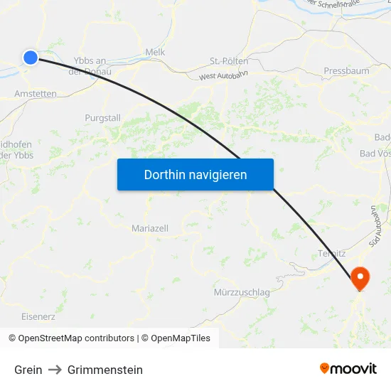 Grein to Grimmenstein map