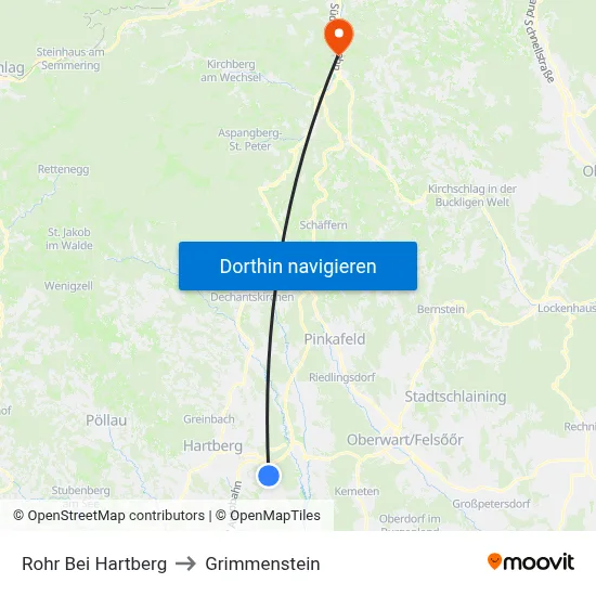 Rohr Bei Hartberg to Grimmenstein map