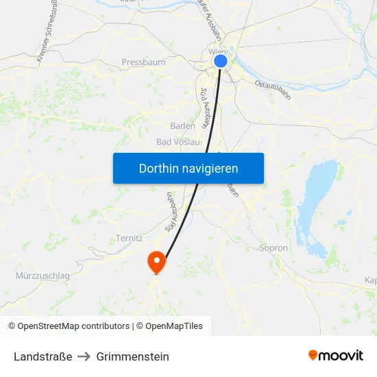 Landstraße to Grimmenstein map