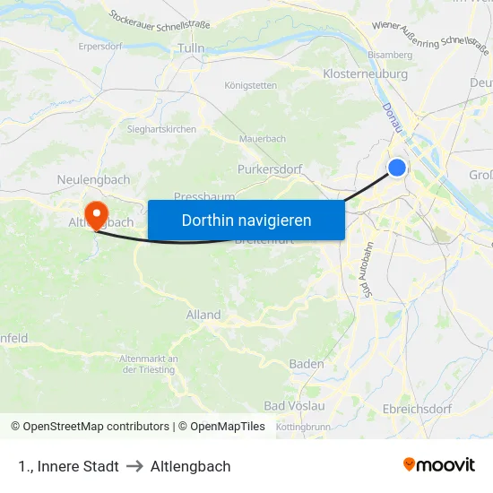 1., Innere Stadt to Altlengbach map