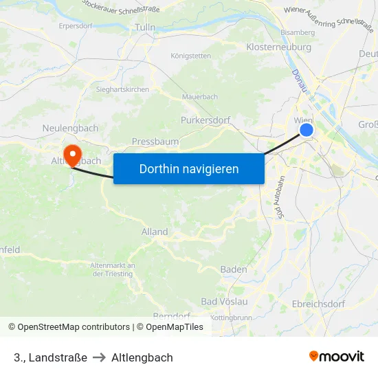 3., Landstraße to Altlengbach map