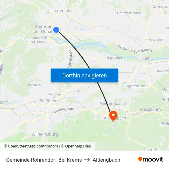 Gemeinde Rohrendorf Bei Krems to Altlengbach map