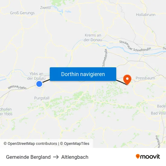 Gemeinde Bergland to Altlengbach map