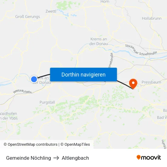 Gemeinde Nöchling to Altlengbach map