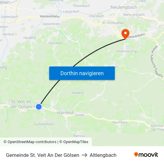 Gemeinde St. Veit An Der Gölsen to Altlengbach map