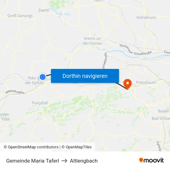 Gemeinde Maria Taferl to Altlengbach map