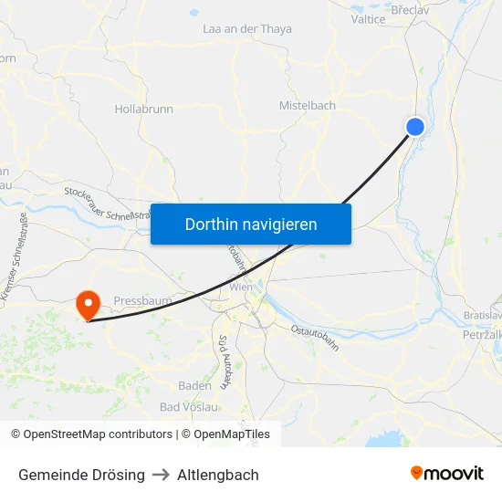 Gemeinde Drösing to Altlengbach map