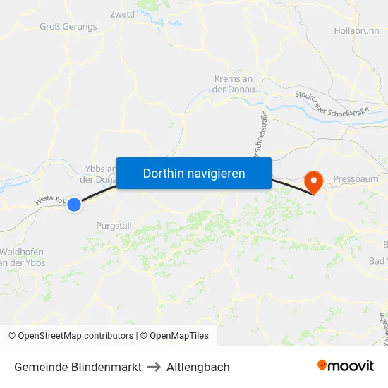 Gemeinde Blindenmarkt to Altlengbach map