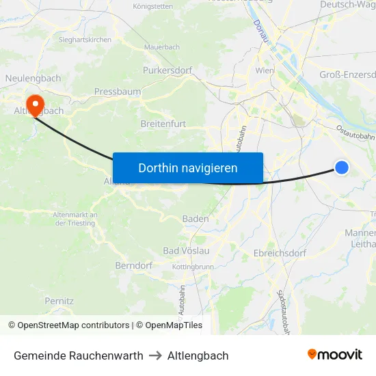 Gemeinde Rauchenwarth to Altlengbach map